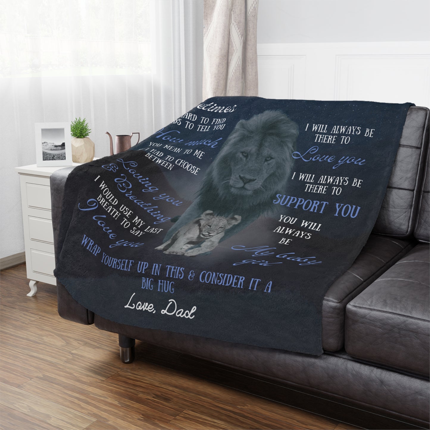 To My Daughter...Love Dad | Plush Fleece Blanket