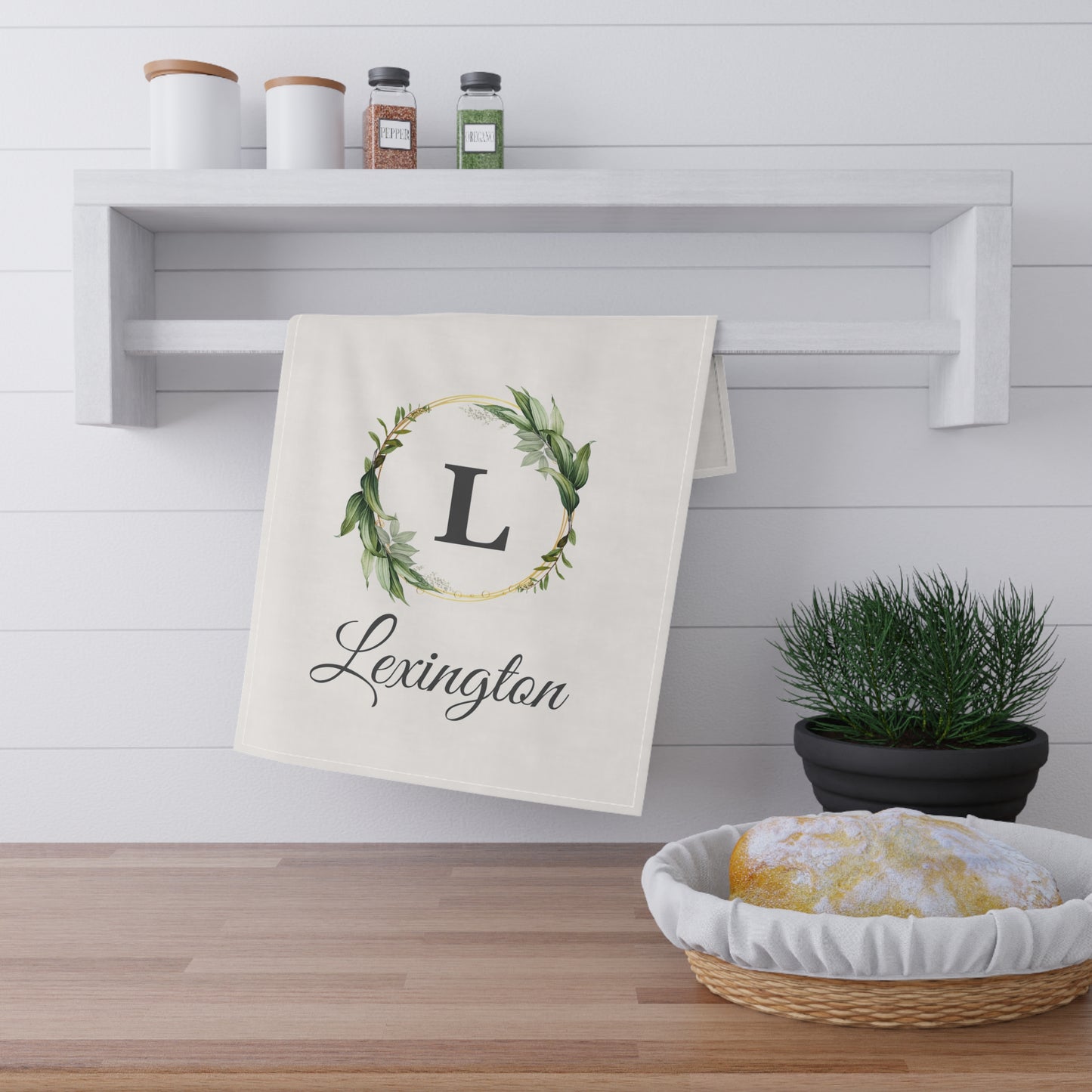 Personalized Kitchen Tea Towel | 18"x30" Cotton Twill Towel