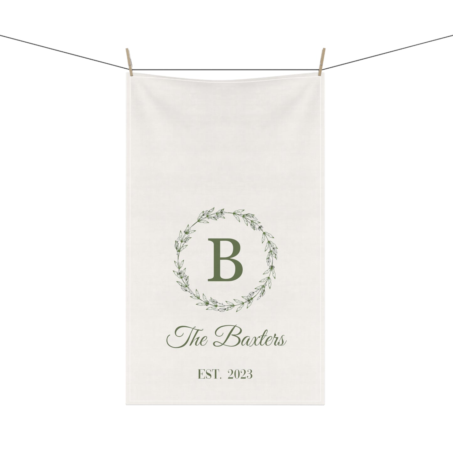 Personalized Kitchen Tea Towel | 18"x30" Cotton Twill Towel