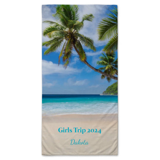 Personalized Beach Pool Towel, Choose Your Text | Beach Towel – 35×70in