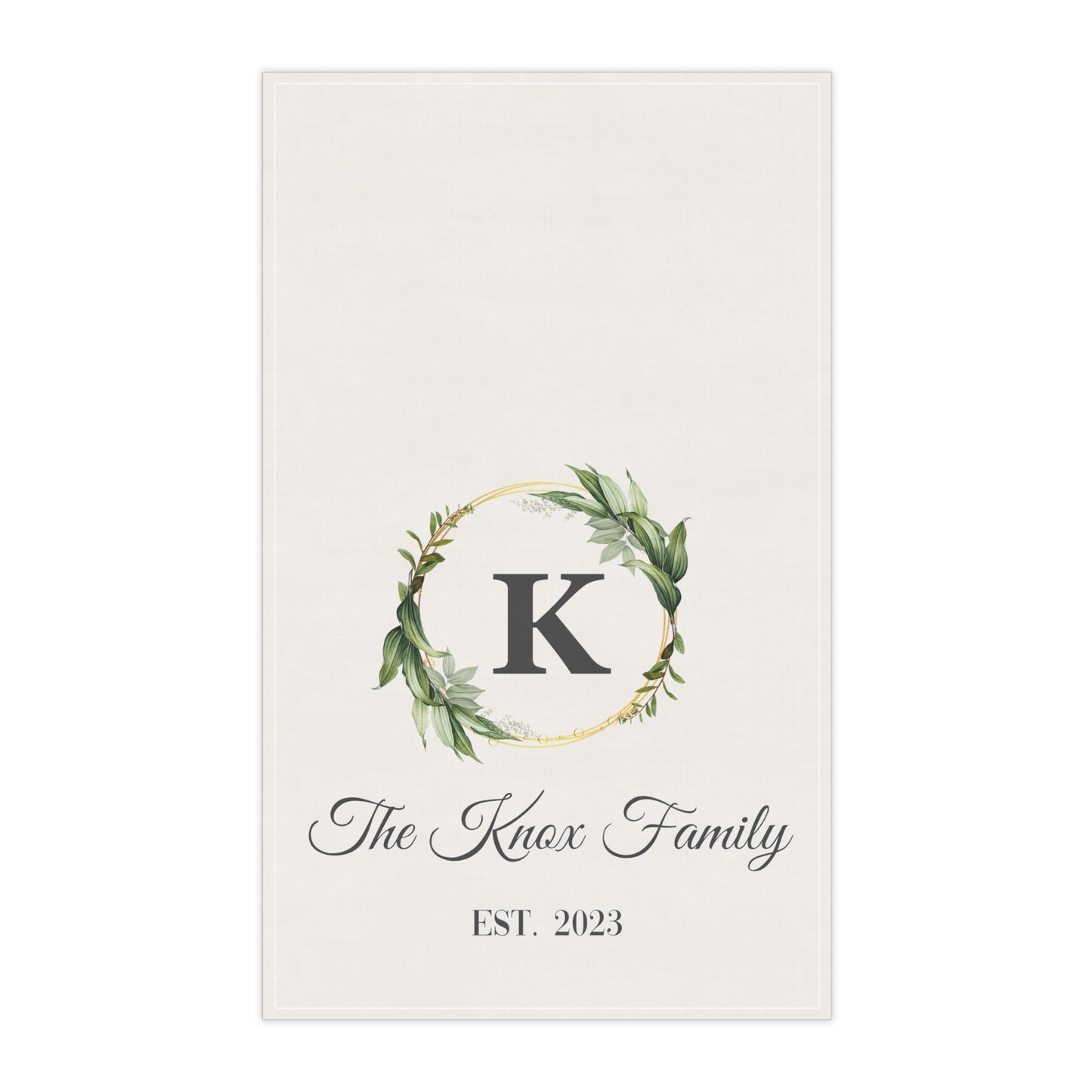 Personalized Kitchen Tea Towel | 18"x30" Cotton Twill Towel