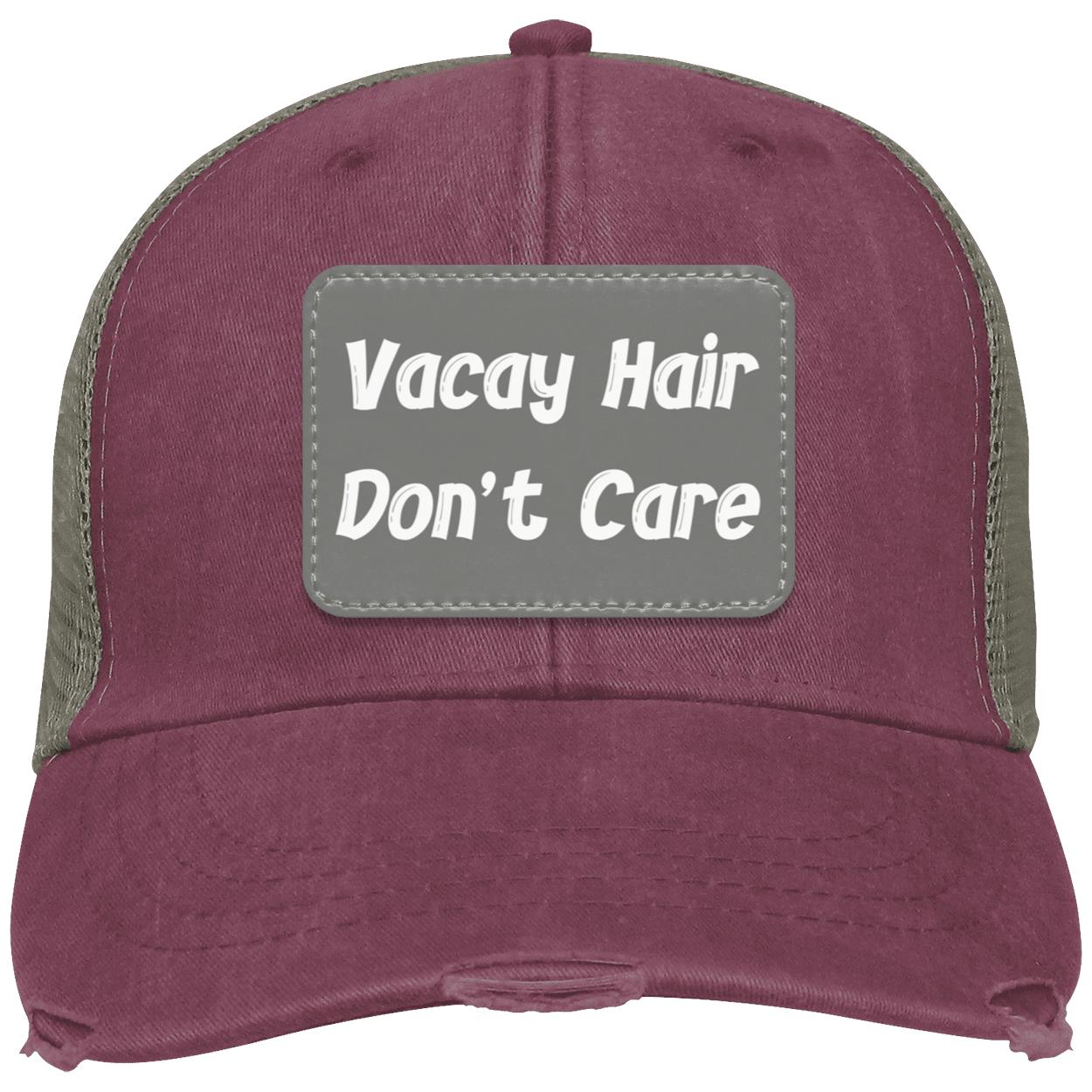 Vacay Hair Don't Care, Beach Vibes Summer Hat | Distressed Unisex Trucker Hat