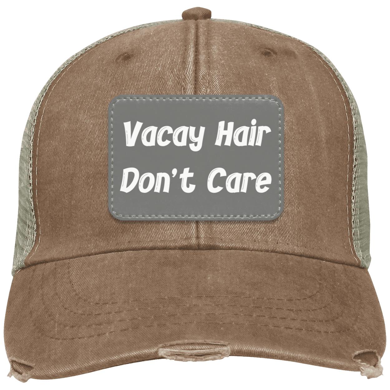 Vacay Hair Don't Care, Beach Vibes Summer Hat | Distressed Unisex Trucker Hat