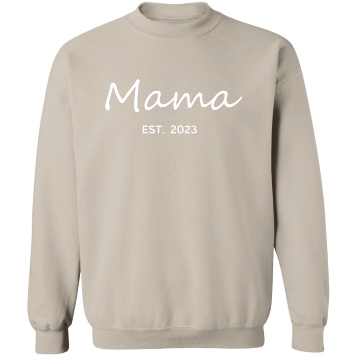 Customized Mama EST. Sweatshirt | Crewneck Pullover Sweatshirt