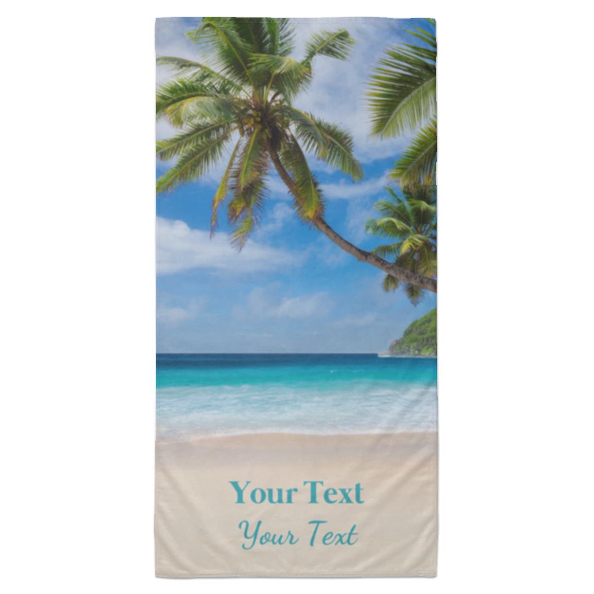 Personalized Beach Pool Towel, Choose Your Text | Beach Towel – 35×70in