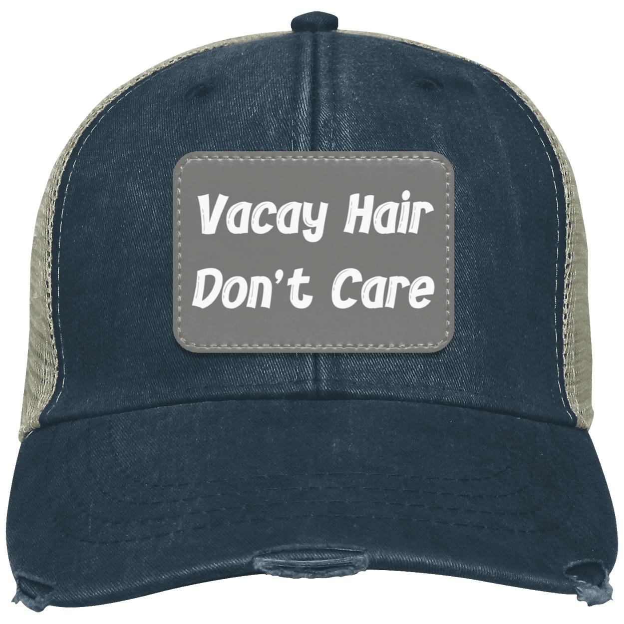 Vacay Hair Don't Care, Beach Vibes Summer Hat | Distressed Unisex Trucker Hat