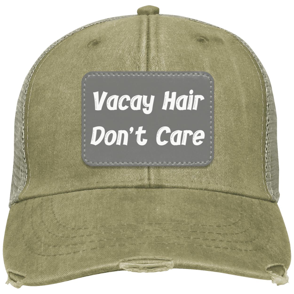 Vacay Hair Don't Care, Beach Vibes Summer Hat | Distressed Unisex Trucker Hat