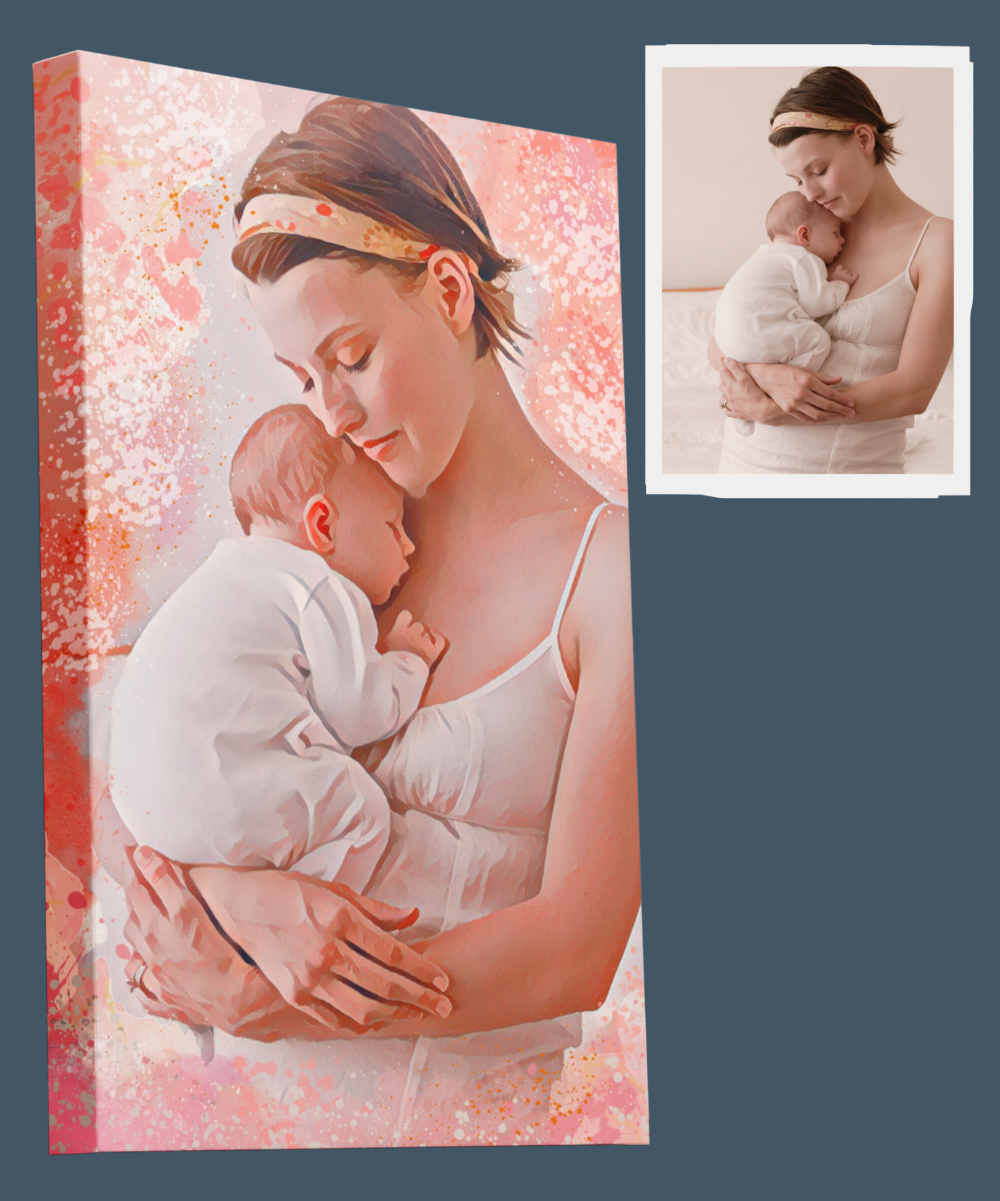 Custom Portrait Painting From Photo | Portrait Canvas Art