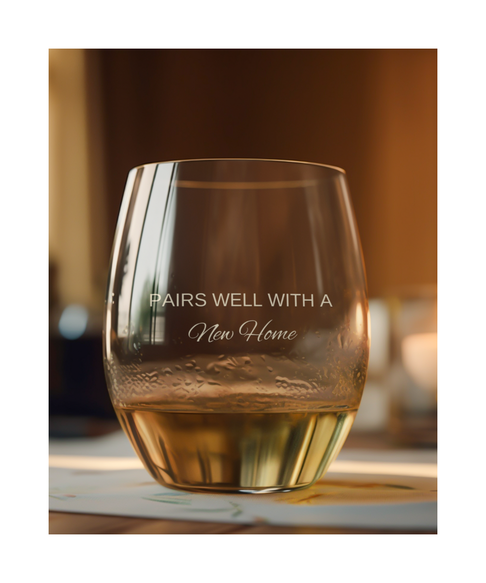 PAIRS WELL WITH A New Home | Stemless Wine Glass, 11.75oz