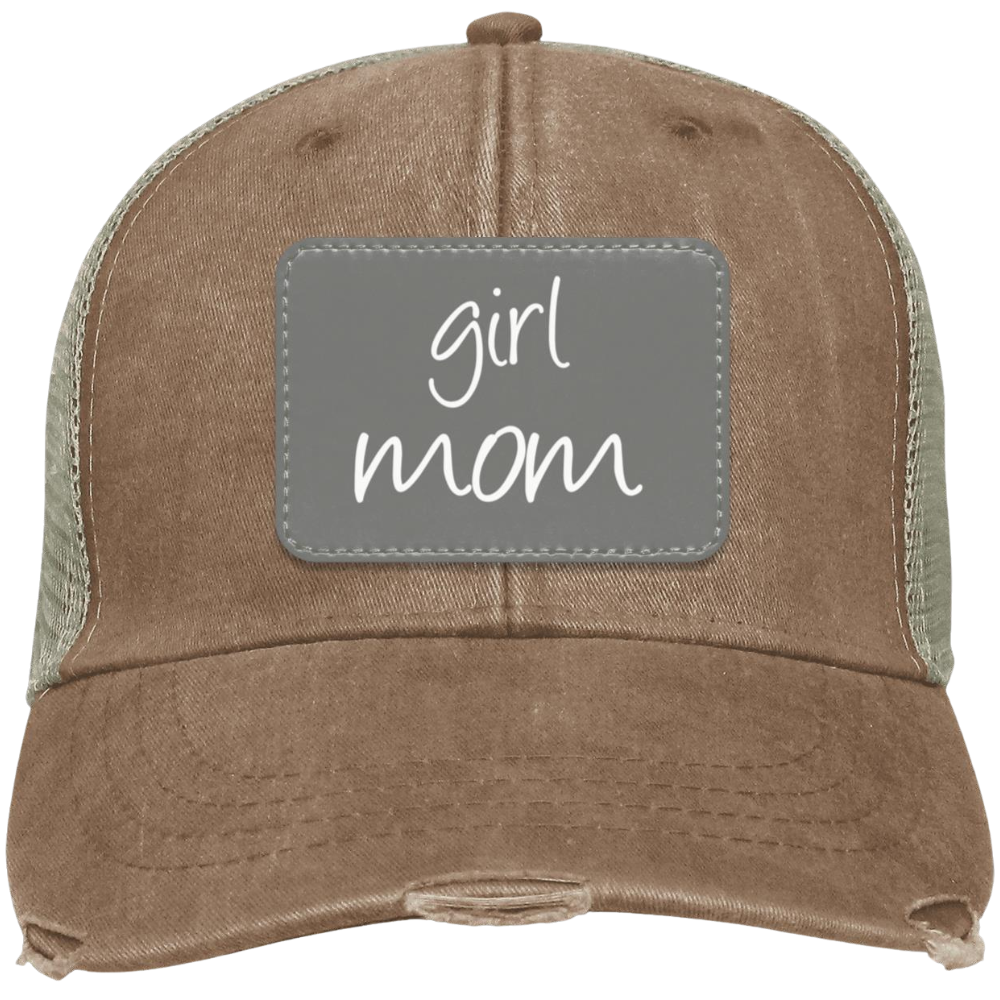 Boy/Girl Mom Patch Hat | Distressed Trucker Hat