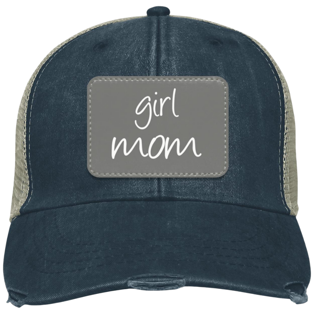 Boy/Girl Mom Patch Hat | Distressed Trucker Hat