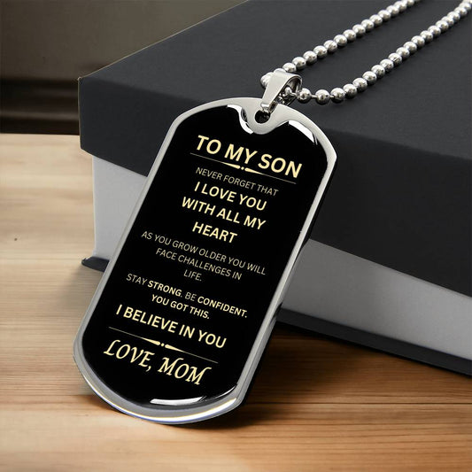To My Son | Dog Tag Necklace