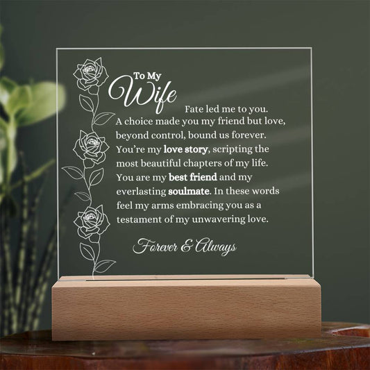 To My Wife-Fate Led Me to You | Acrylic Plaque