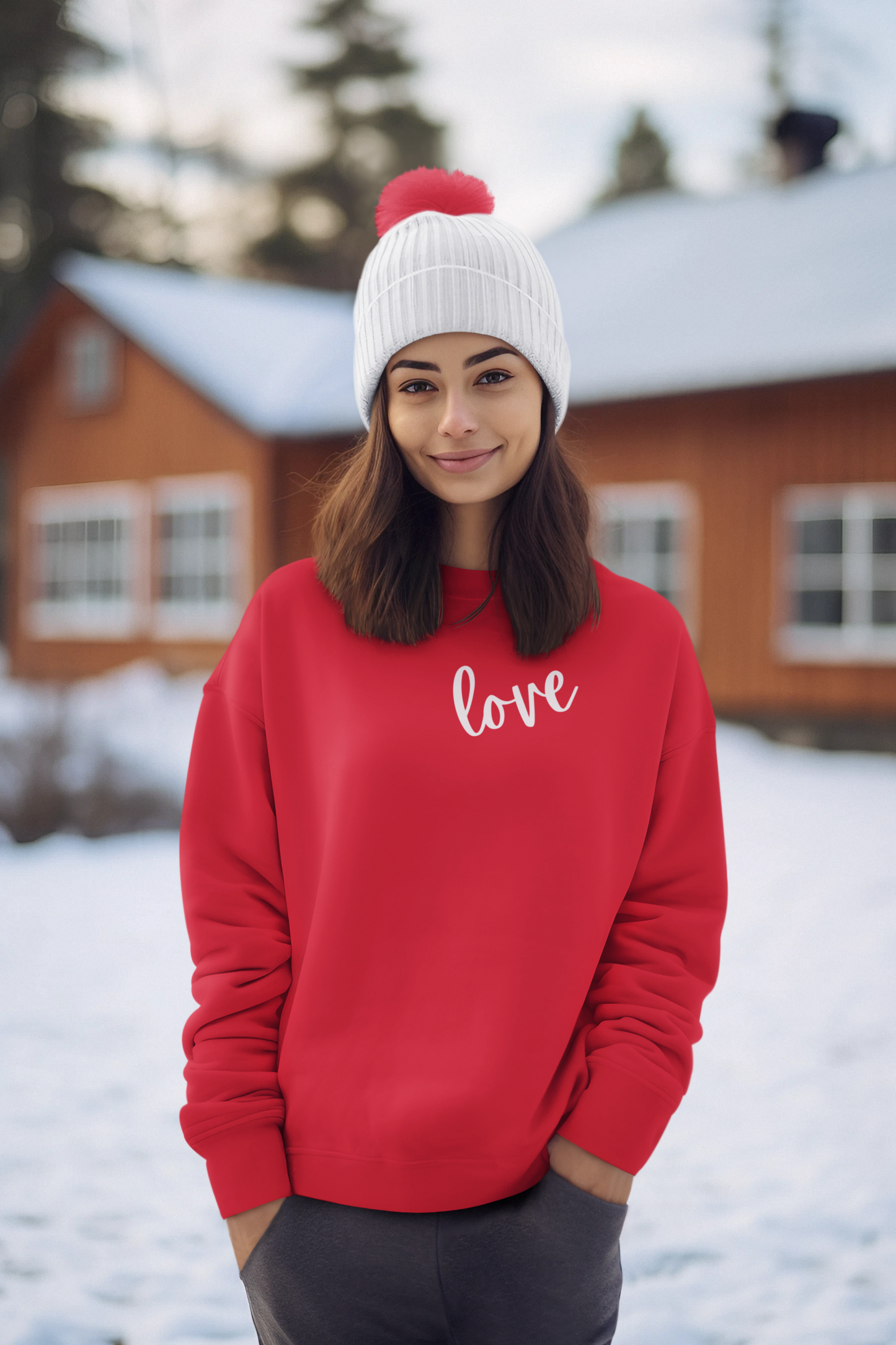 Valentine's Love/Heart Sweatshirt | Pullover Crewneck Sweatshirt