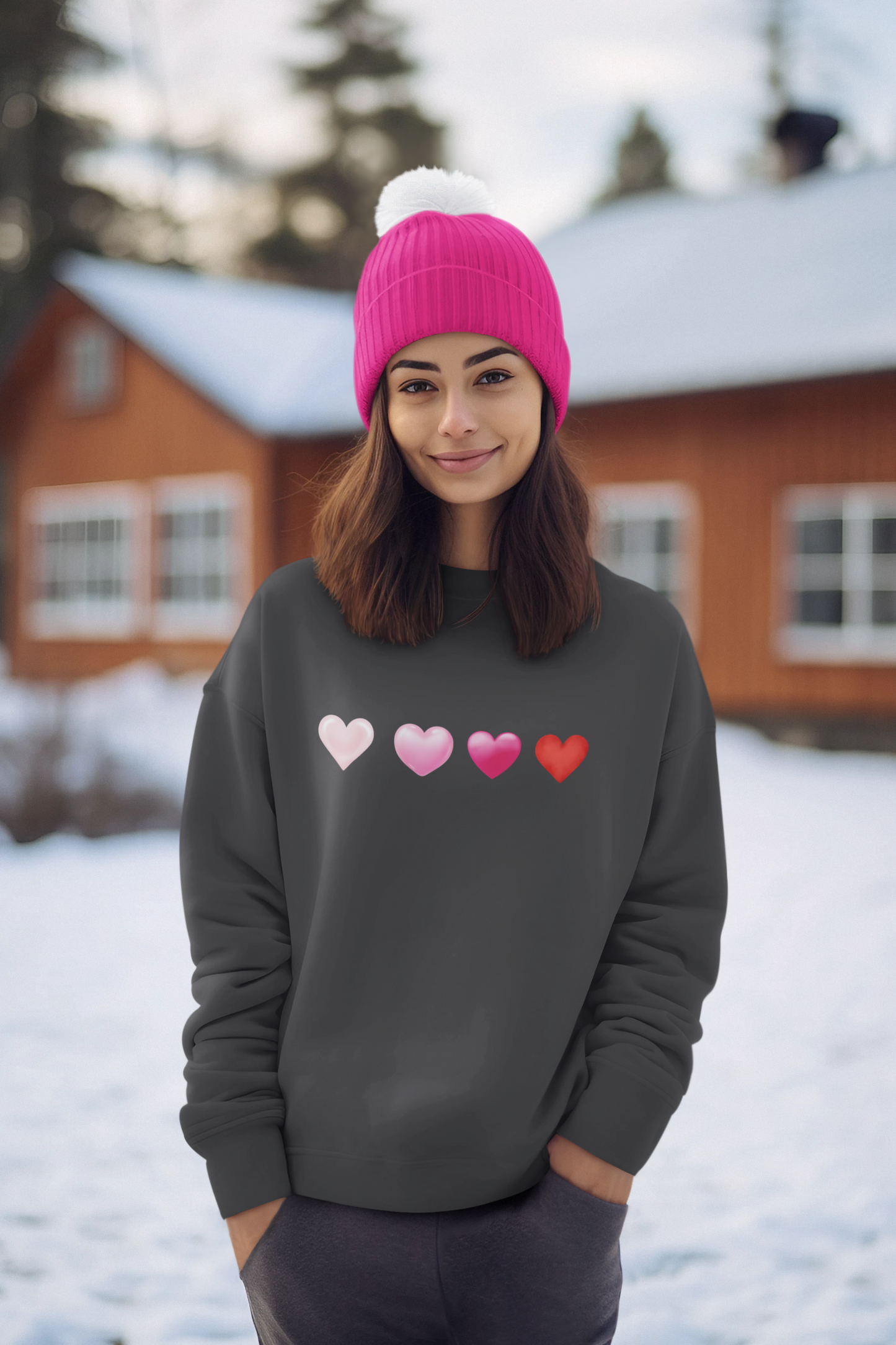 Valentine's Love/Heart Sweatshirt | Pullover Crewneck Sweatshirt