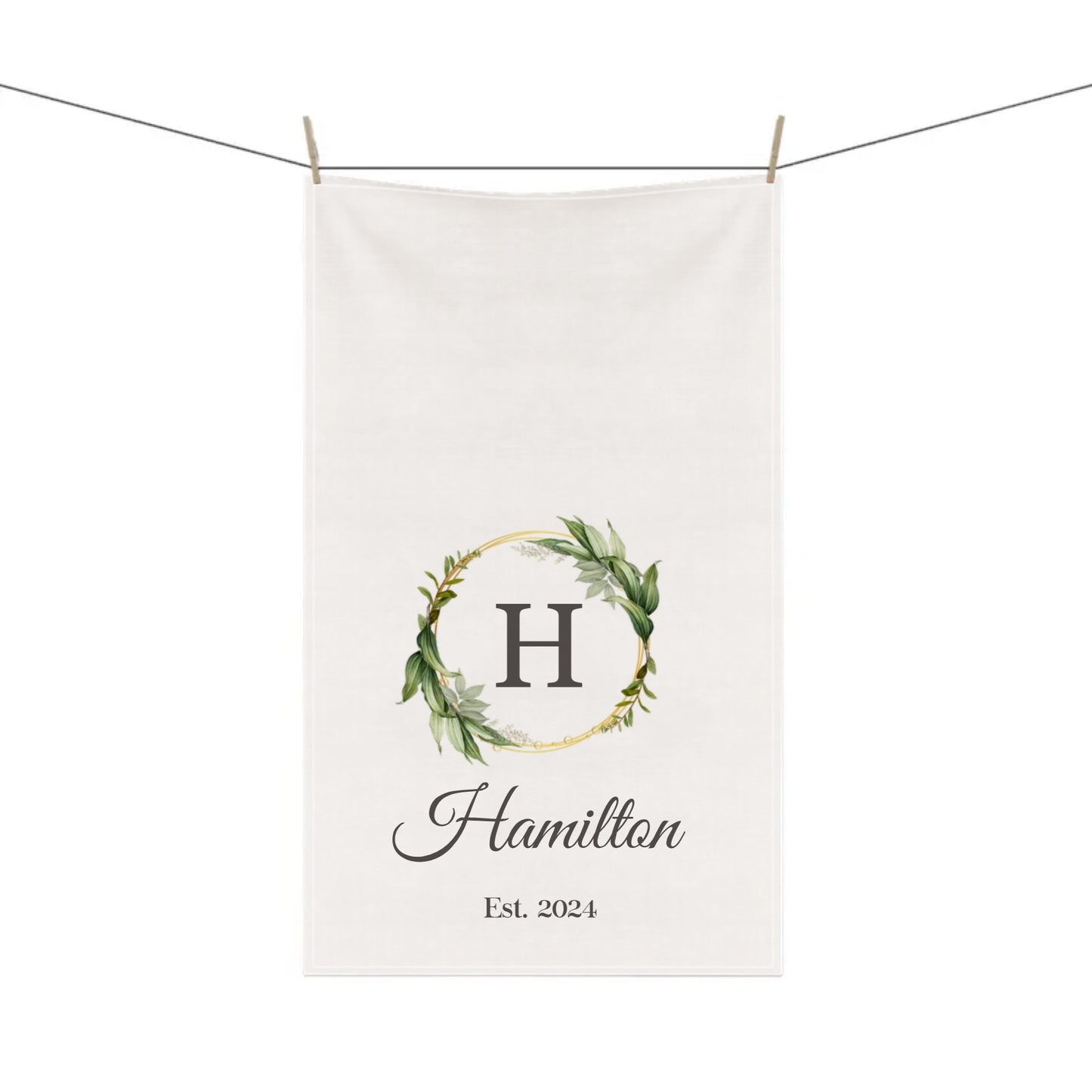 Personalized Kitchen Tea Towel | 18"x30" Cotton Twill Towel