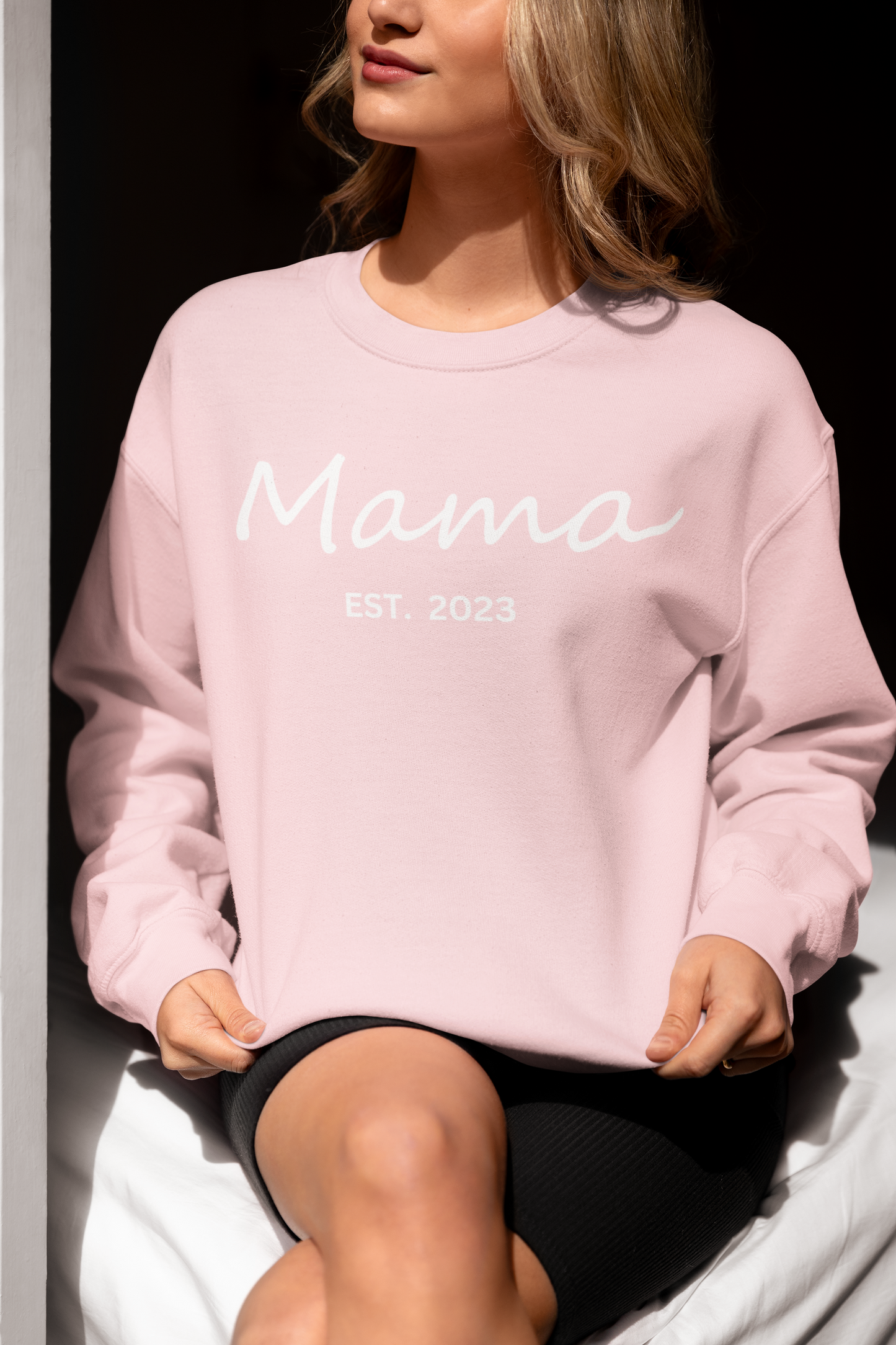 Customized Mama EST. Sweatshirt | Crewneck Pullover Sweatshirt