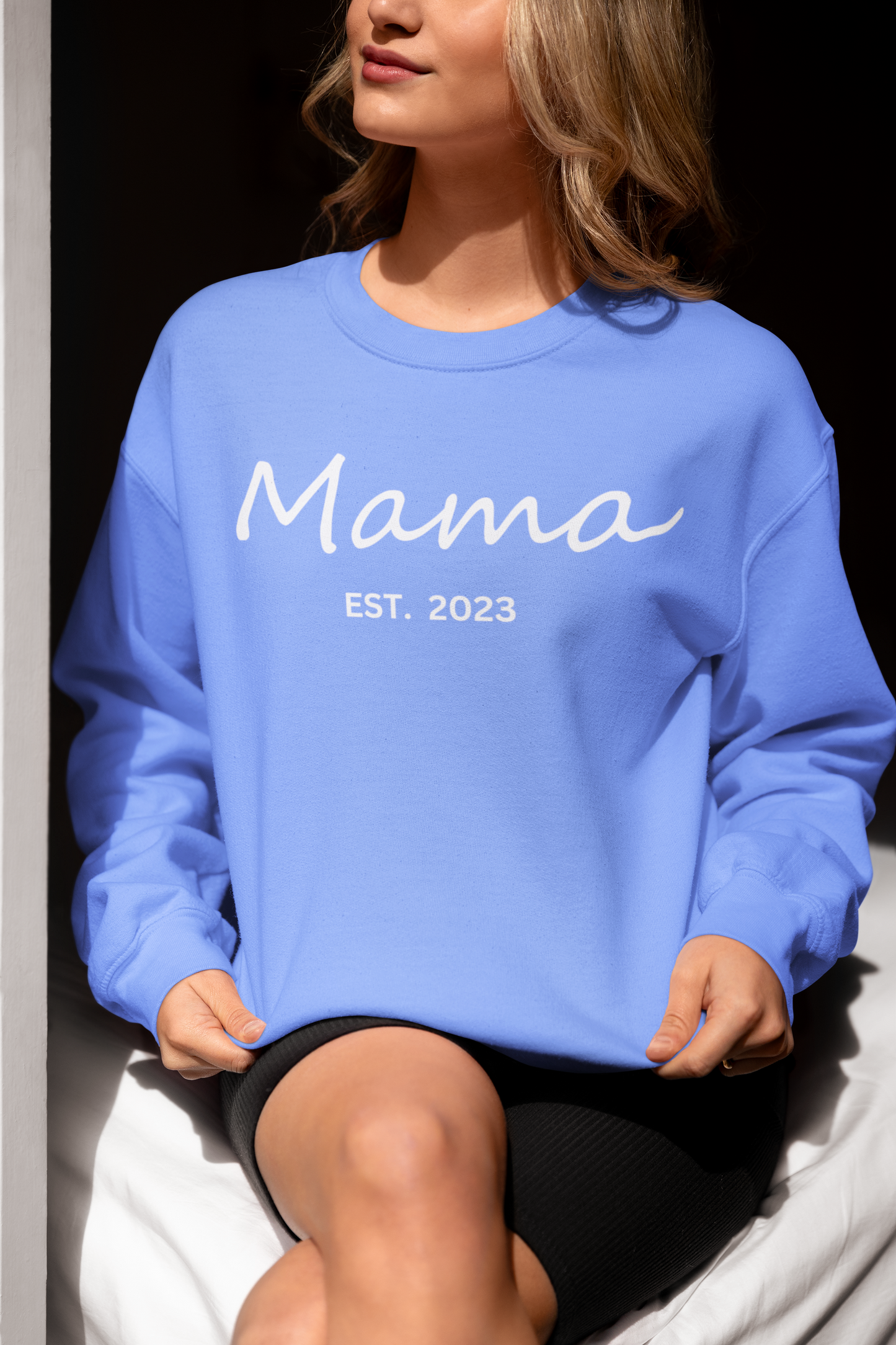 Customized Mama EST. Sweatshirt | Crewneck Pullover Sweatshirt