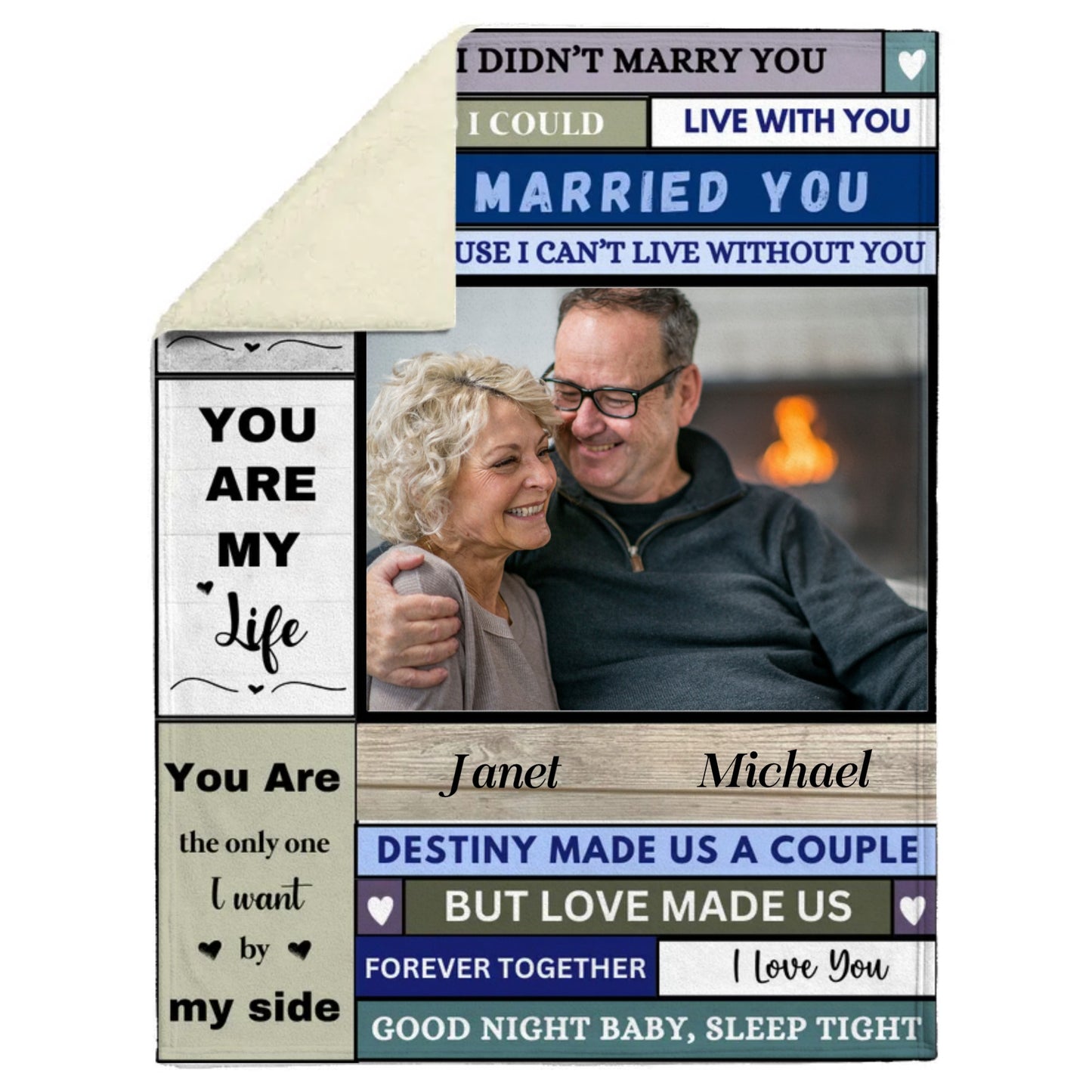 Upload Your Own Photo Couples Love Blanket | Sherpa Fleece Blanket